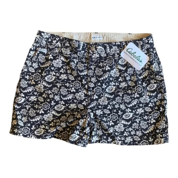 NWT Sportif USA Women’s Floral High Rise Shorts Size 12 - Picture 1 of 6